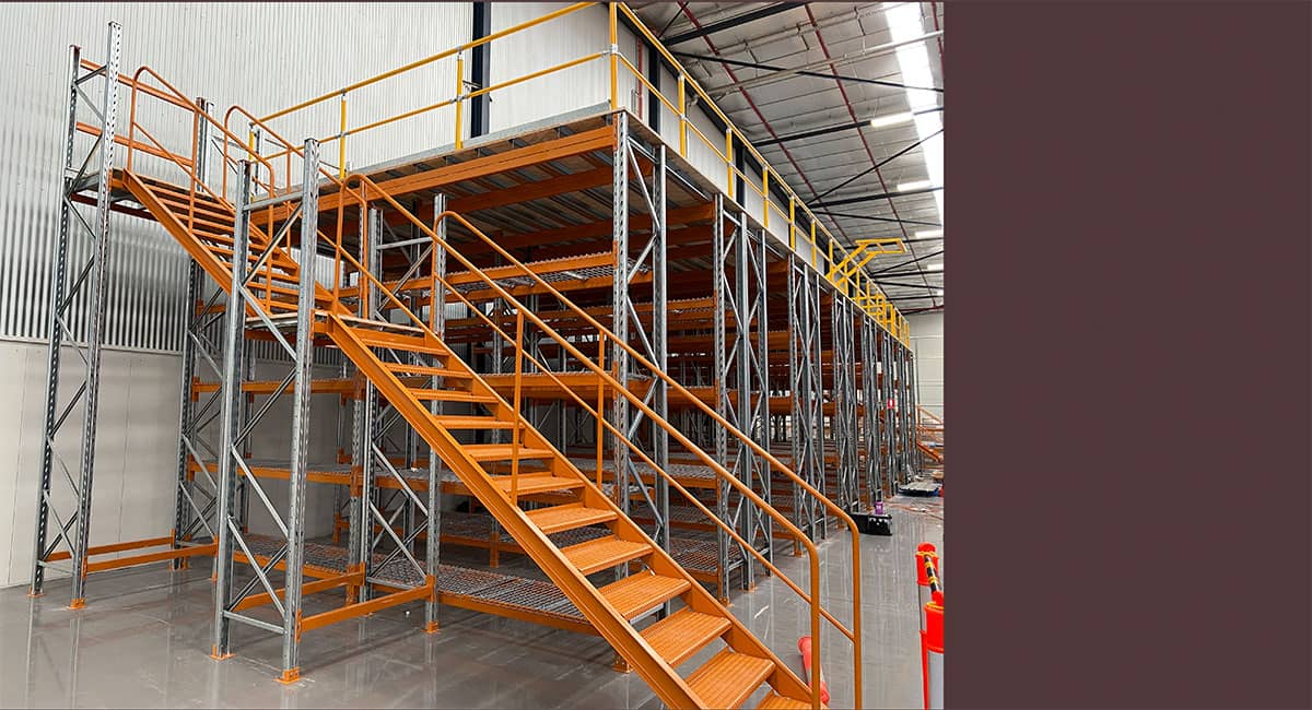 raised storage area mezzanine floor maximise warehouse space
