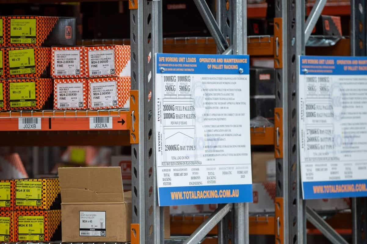 racking load capacity sydney west